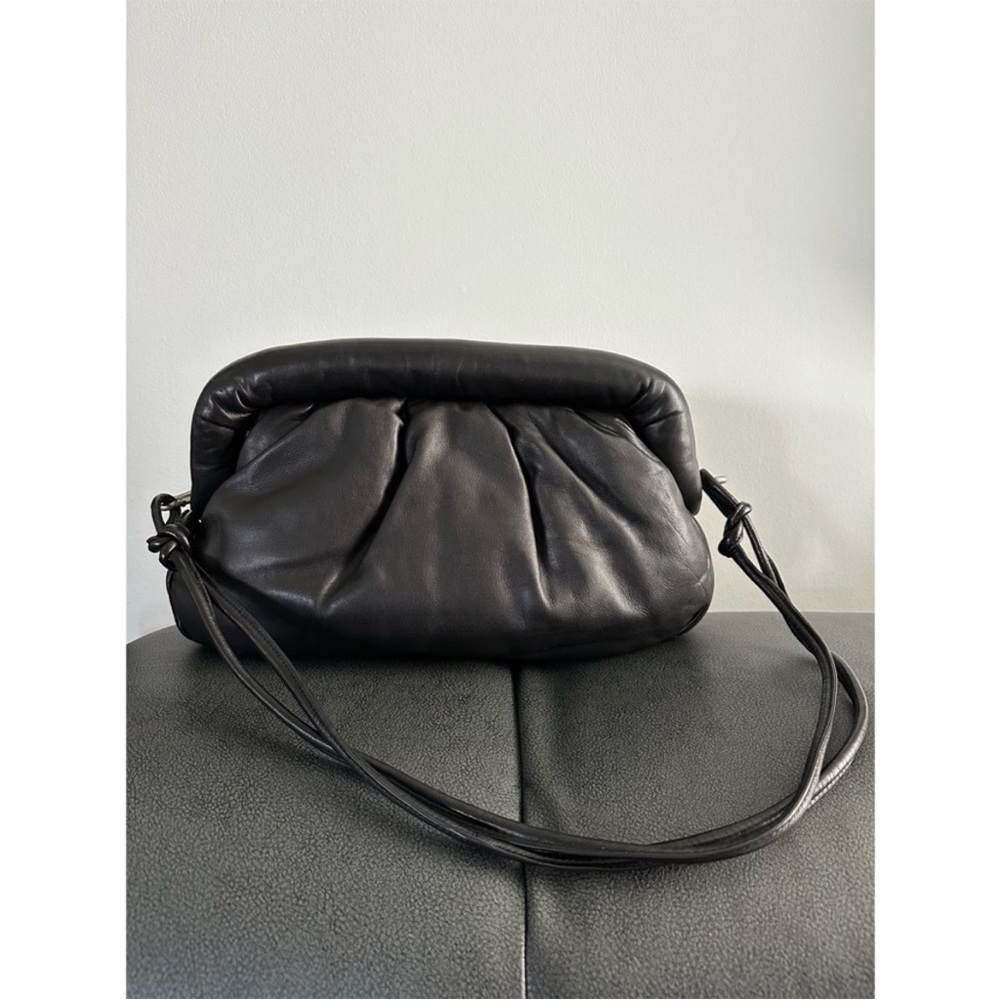 H&M STUDIO COLLECTION BK Lambs Leather X large size Shoulder Cross Body onHOLD - Picture 7 of 11